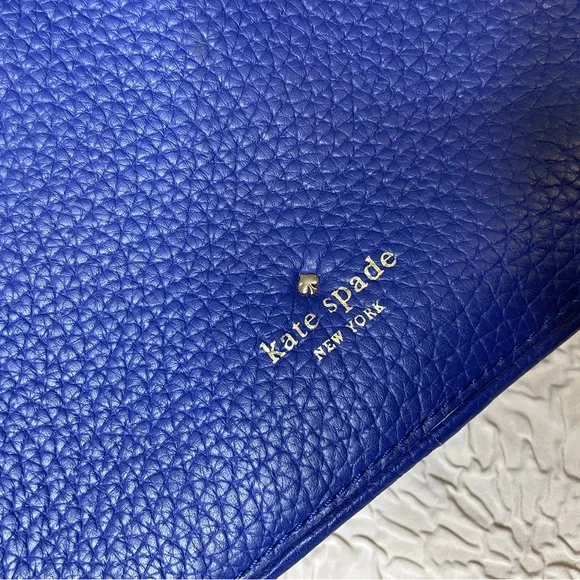 Kate Spade Cecil Court Cobalt Blue Pebble Leather Satchel - Picture 2 of 13